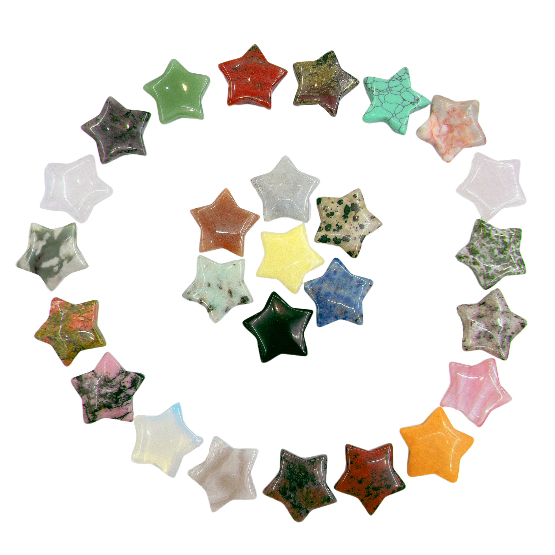 Натуральный кристалл 25 мм, непористый кулон в форме звезды, аксессуары для ювелирных изделий