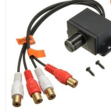Car audio regulator/amplifier frequency converter with 2 * RCA input +2 * RCA output potentiometer
