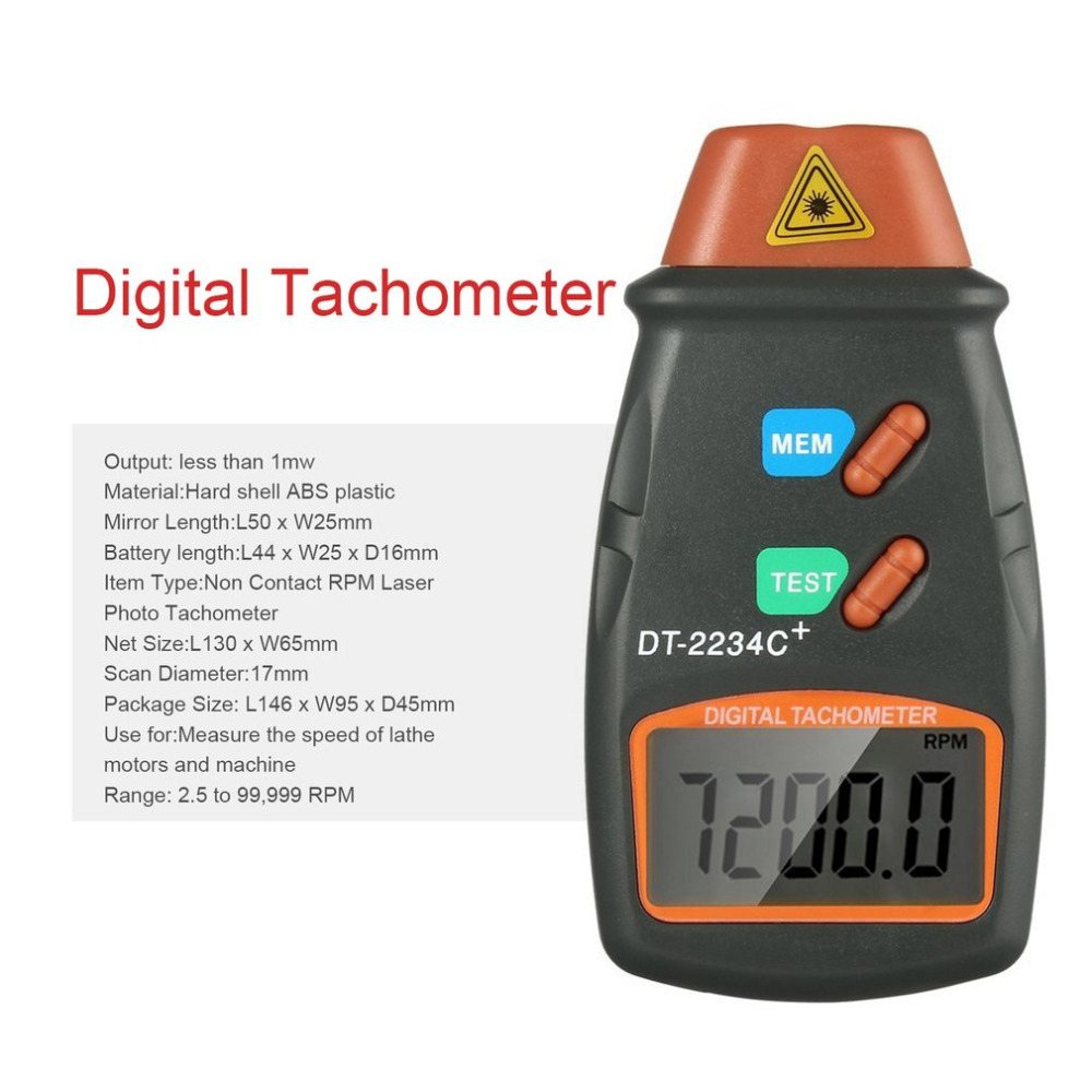 Digital Reflective Sticker Tachometer Motor Tachometer Motor Speed Meter Non-Contact Tachometer Manufacturer Wholesale