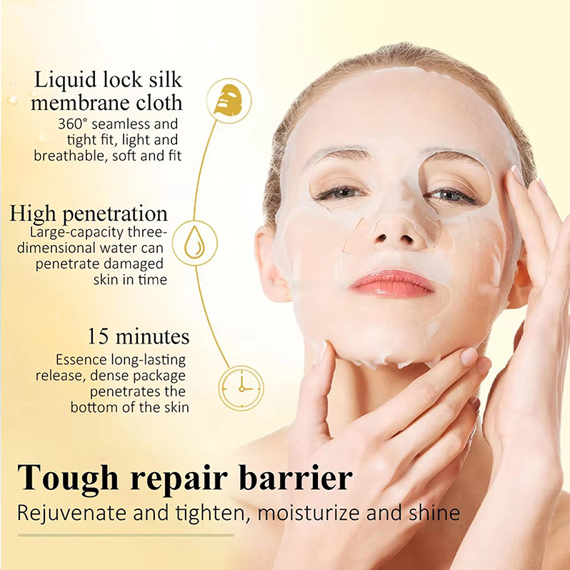 Processing and Customization of English Version of Cross-Border Foreign Trade Film-Packed Fruit Mask Wholesale Hyaluronic Acid Hydrating Rose Aloe Plant