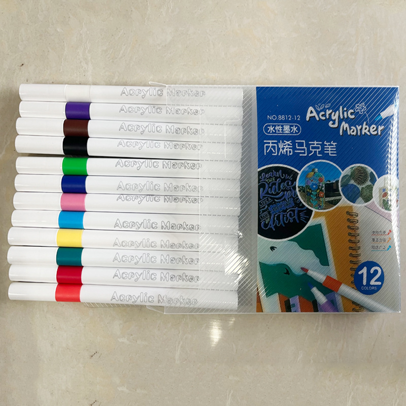 Factory wholesale acrylic marker pen water based paint pen watercolor brush art brush diy graffiti marker pen suit