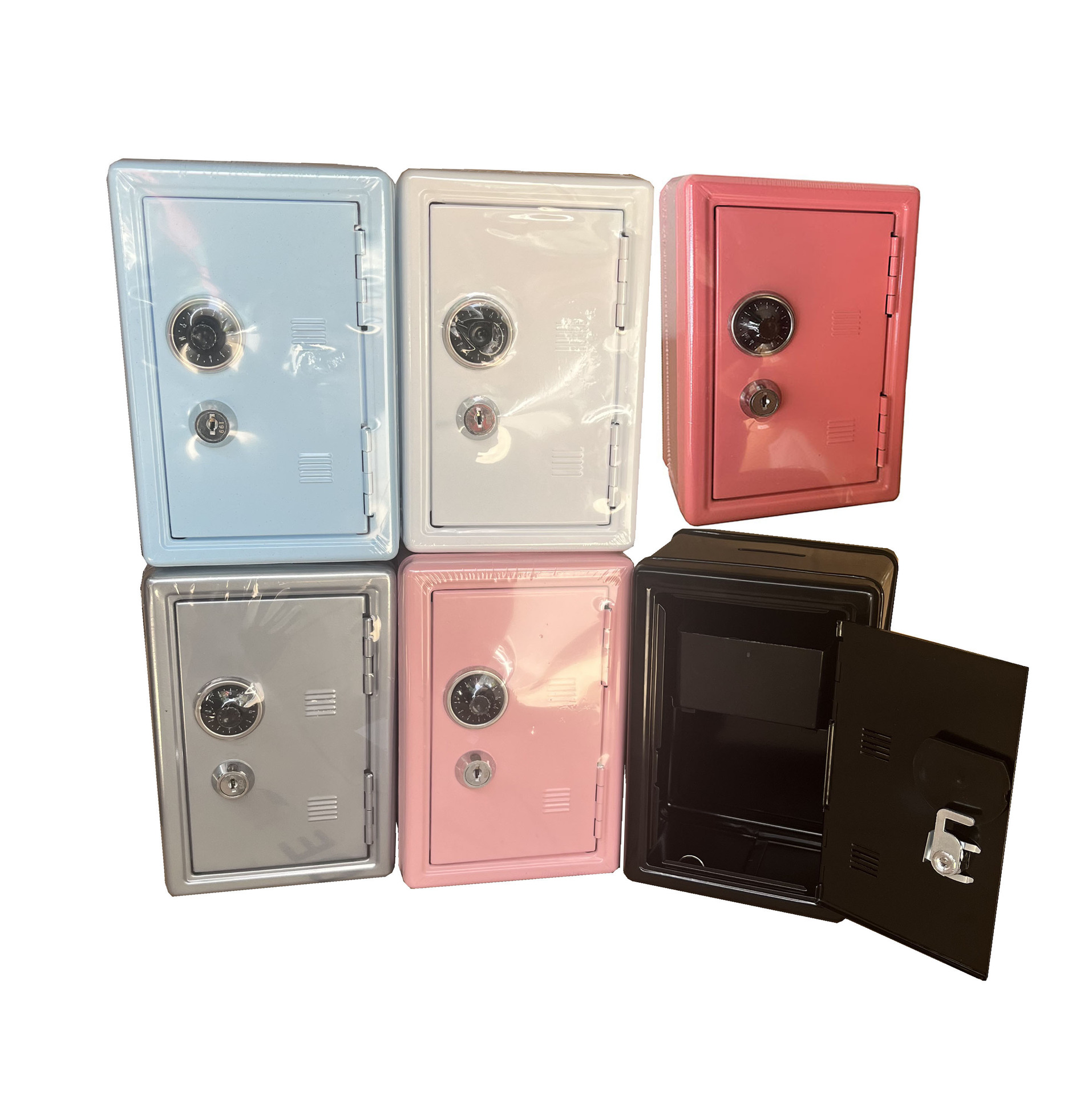 18 стальная детская копилка, монетный сейф, маленький механический замок, домашний сейф для наличных, сейф для депозитов