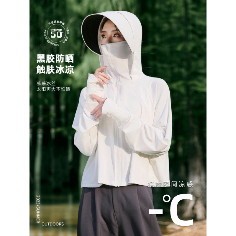 Ice Silk Sun Protection Clothing for Women 2025 New Summer Anti-Uv Long-Sleeved Blouse Jacket Cycling Sun Protection Clothing