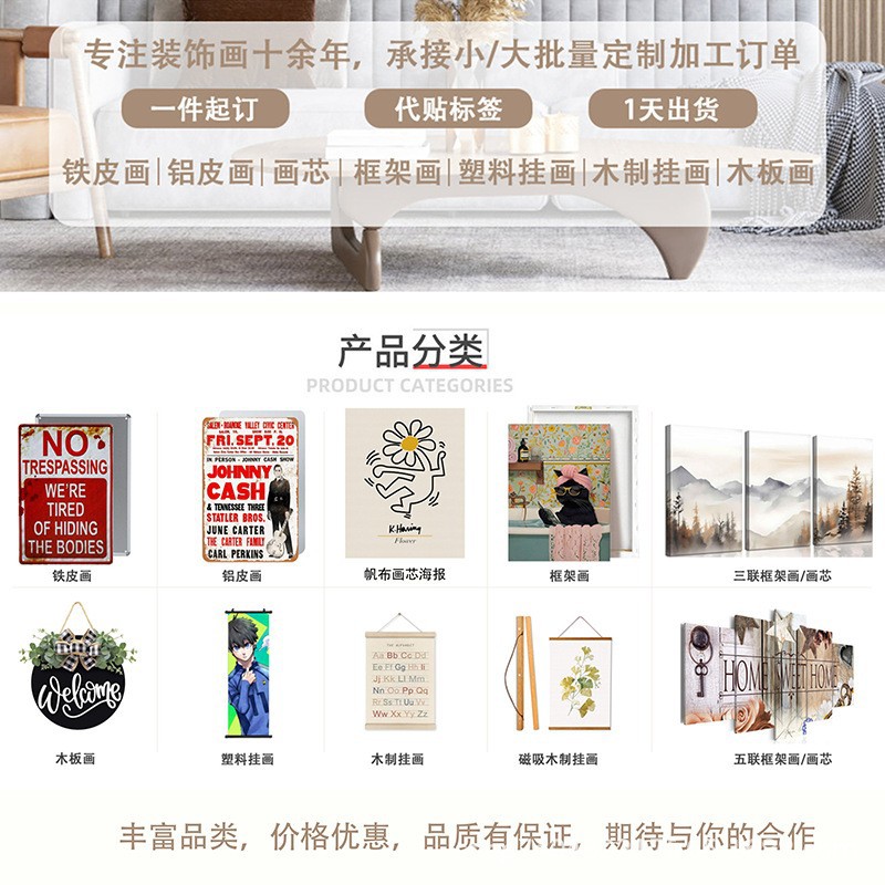 Wow, Vintage Tinplate Paintings, Aluminum Plate Paintings, Cross-Border License Plate Round Decorations, Wall Hanging, Christmas Pod Acrylic