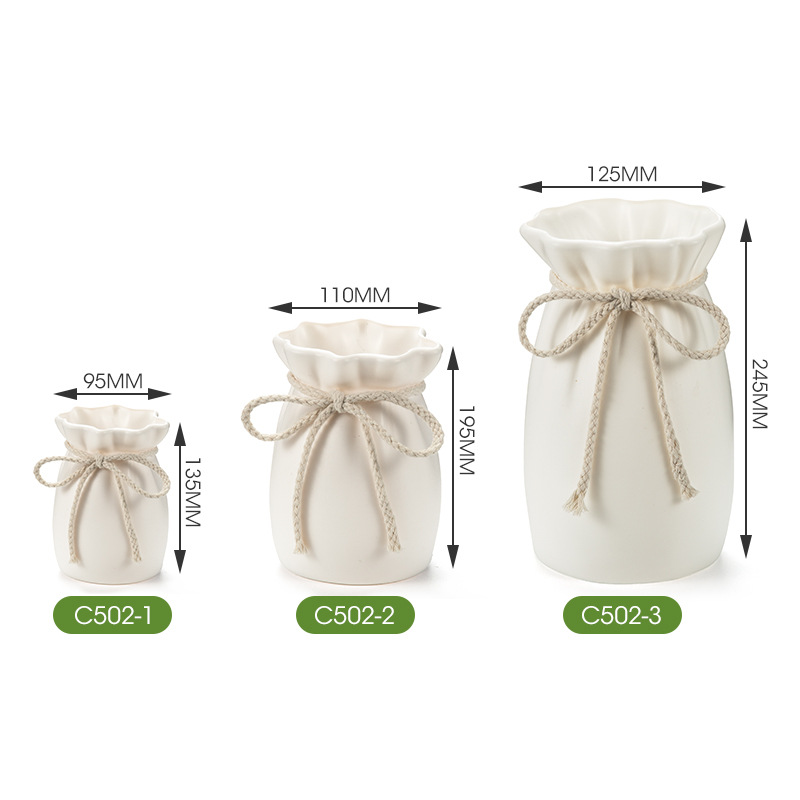 [Strictly Selected] Imitation Ceramic Plastic Vase, Blow-Molded One-Piece Design, Desktop Tulip Artificial Flower Decorative Small Vase