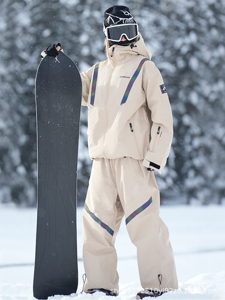Ski Clothing for Men and Women, Winter Single and Double Board Windproof, Waterproof and Warm Outdoor Ski Clothing and Pants Set Wholesale