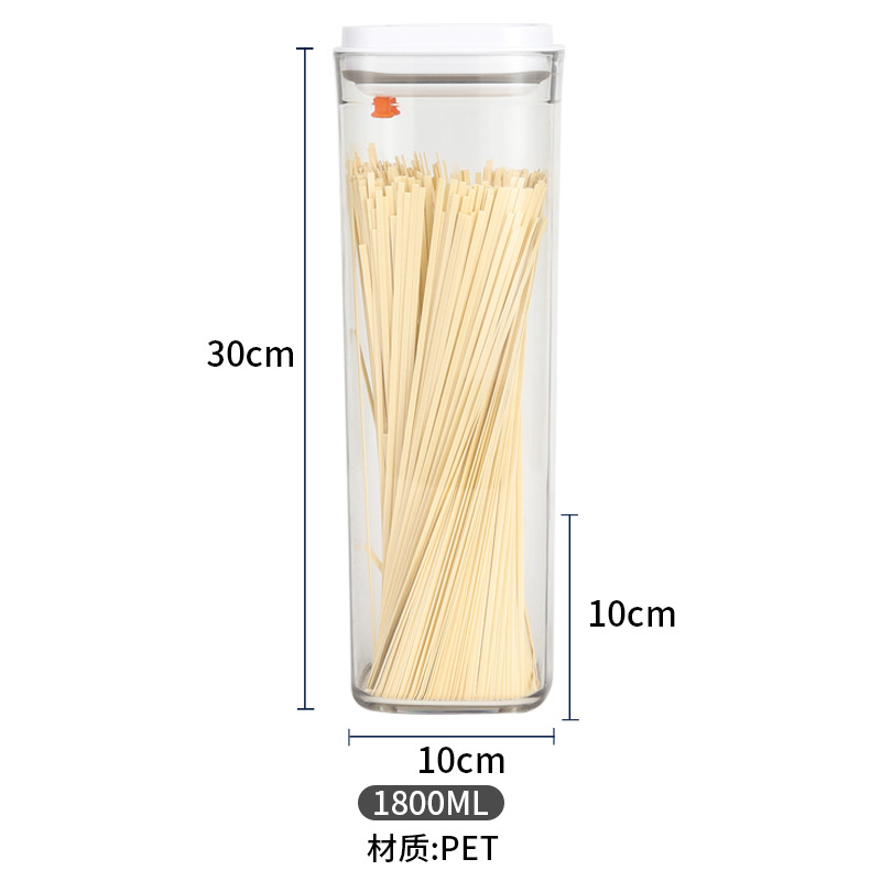 Press type noodle storage box noodle box dried noodle storage box food grade sealed Italian high pasta with lid