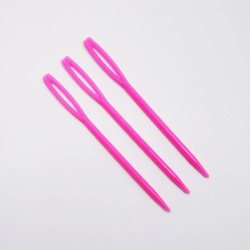 Source manufacturer ABS plastic hand sewing needle knitting tool sweater needle big eye embroidery needle hand DIY plastic needle