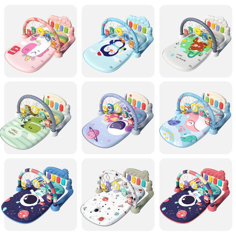 Baby Gym Rack Music Pierone Toy 0-36 Months Newborn Baby Piano Game Mat Cross Border Hot Sale