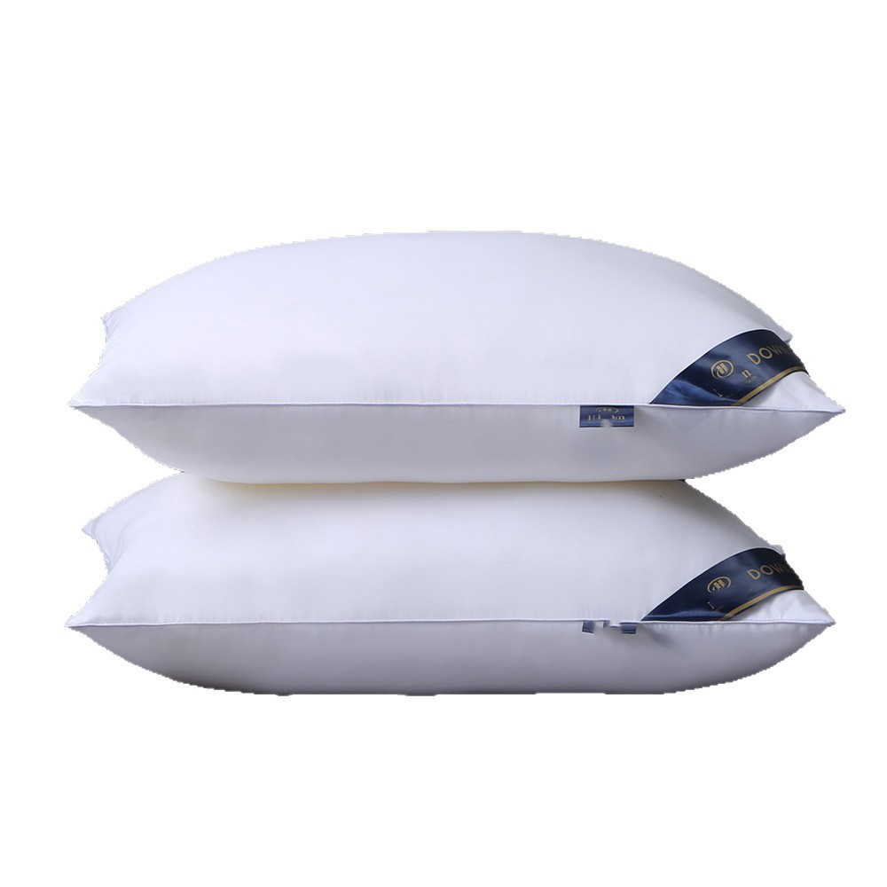 Manufacturer Wholesale Hotel Same Style Feather Velvet Cervical Spine Non-Collapse Single Pillow Pillow Core Pure White Brushed Gift Pillow