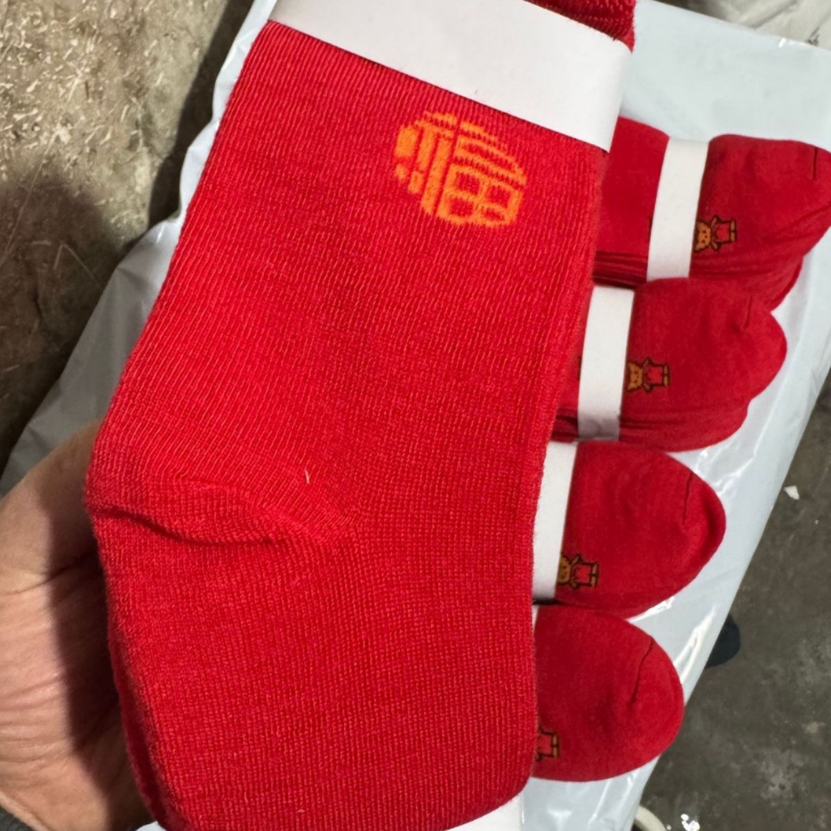 Zodiac Year Red Socks Men's Socks Long Red Socks New Year Men's and Women's Socks Stepping on Internet Celebrity Socks Villain Street Stall Socks Cheap Batch