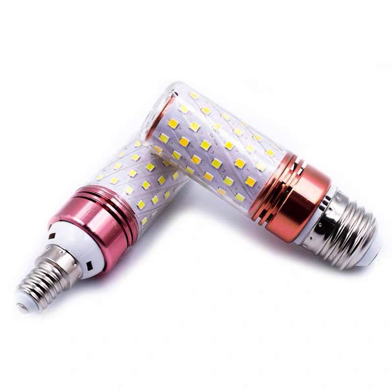 led light head strong bulb 12w16w E27 neutral light three-color light changing corn light source e14 screw led bulb