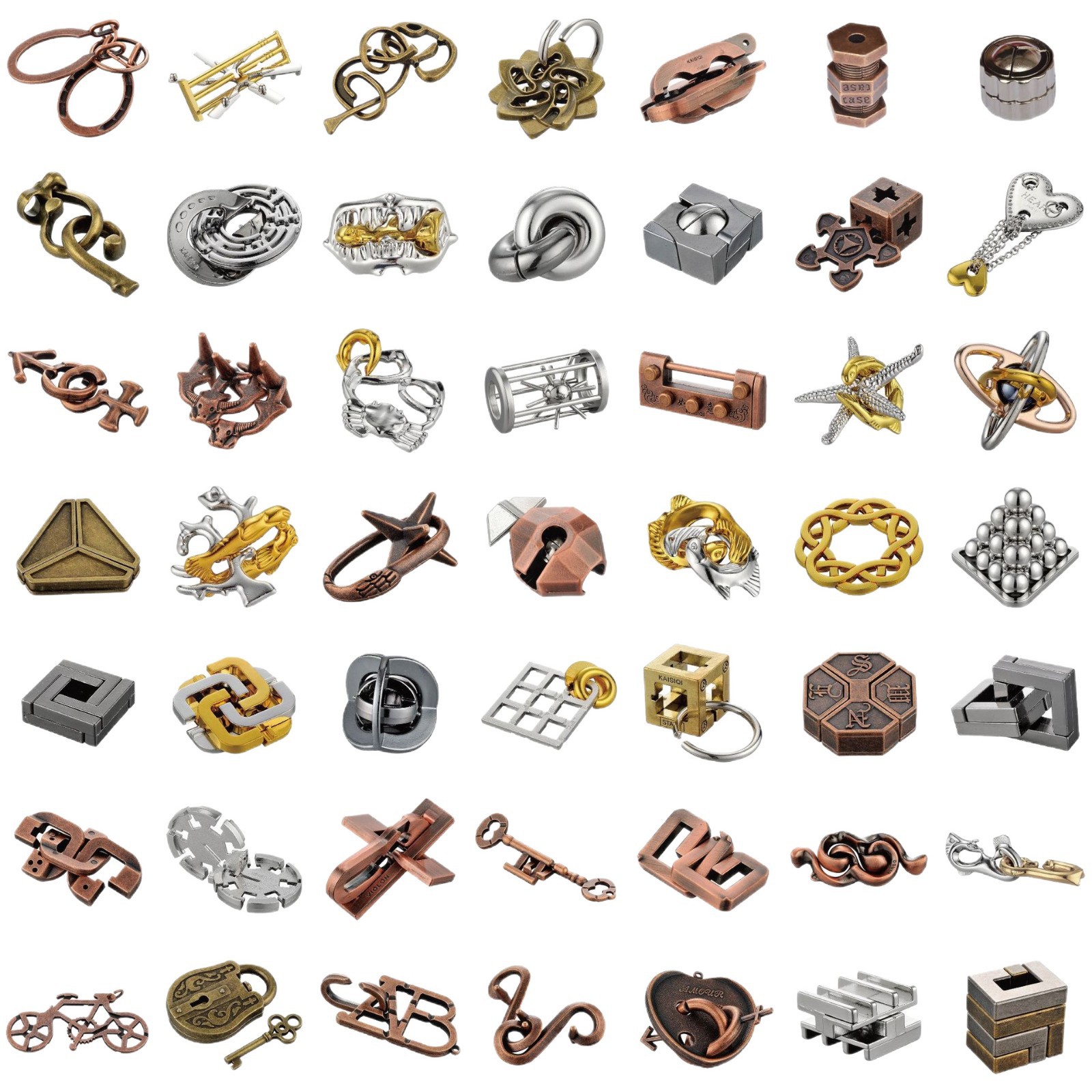 Siqi Magic Gold Intelligence Unlocking Metal Puzzle Kongming Lock Intelligence Unlocking Toy Puzzle Unlocking Luban Lock