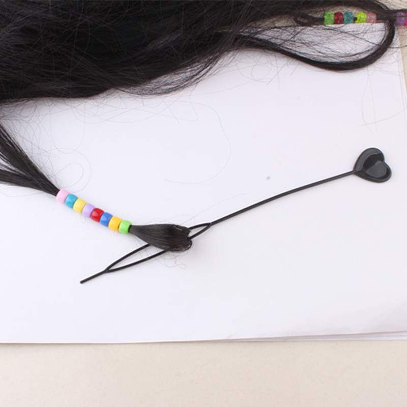 Headwear Braid Hair Wearer Beaded Tool Headwear Decoration Colorful Beaded Girl Braid Accessories Big Hole Beads