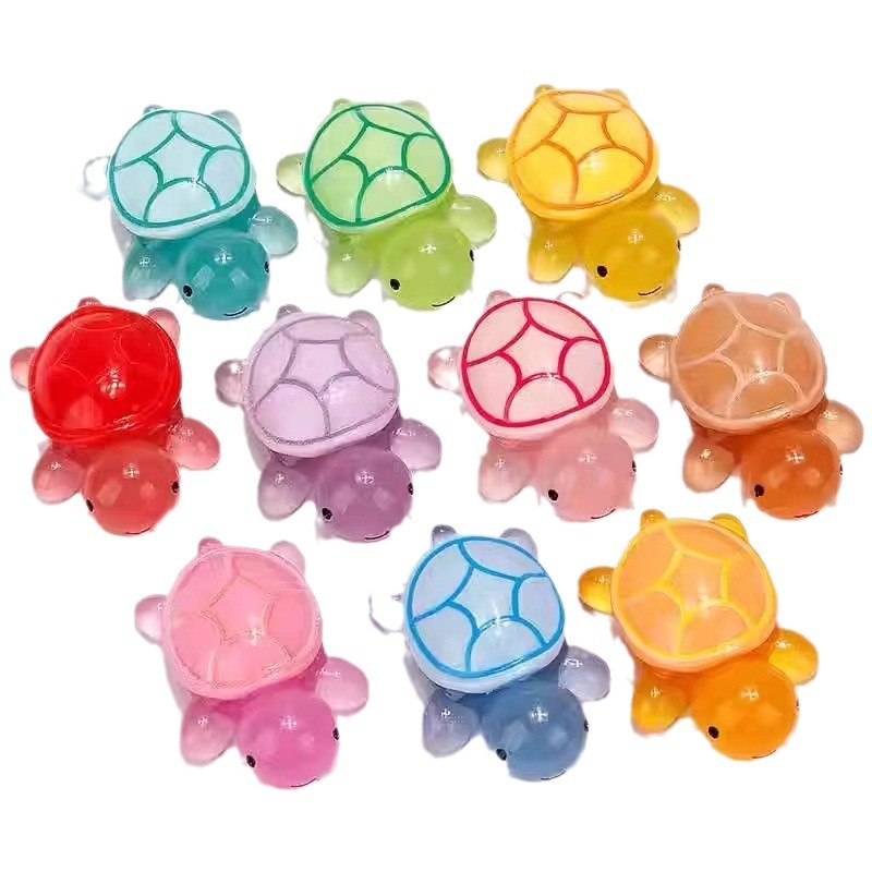 Shake the sound net red luminous turtle micro landscape creative diy jewelry accessories on the blind bag resin ornaments wholesale