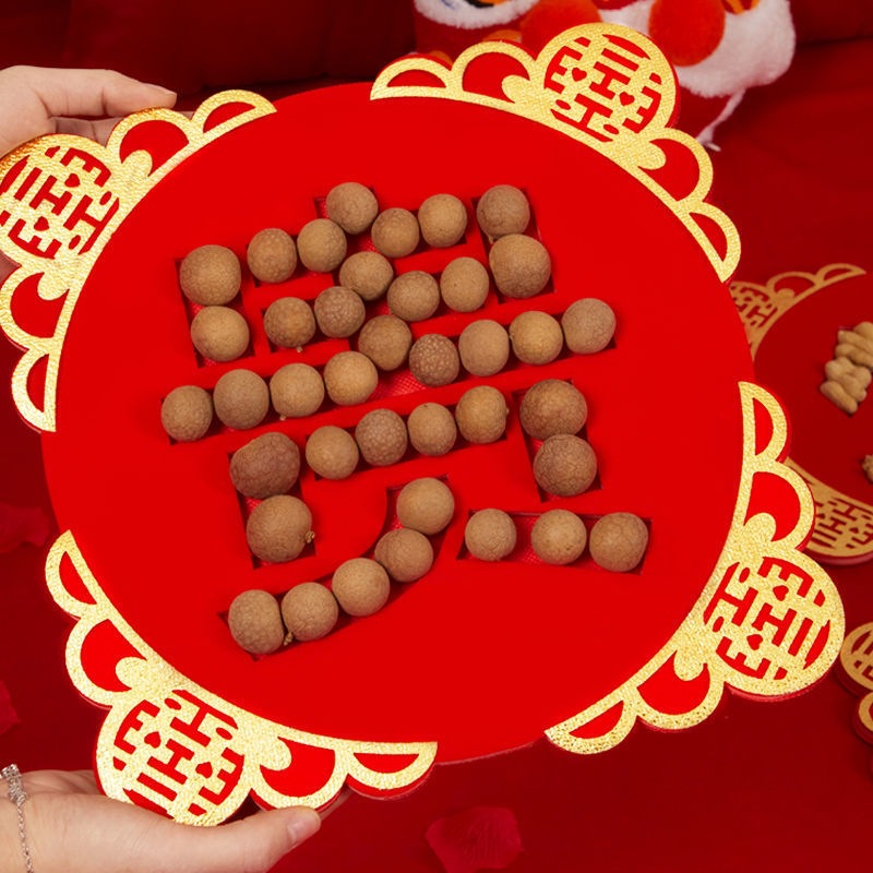 Wedding Supplies Daquan Early Childbirth Dried Fruit Mold Combination Men's Press Bed Ornaments Wedding Room Decoration suit