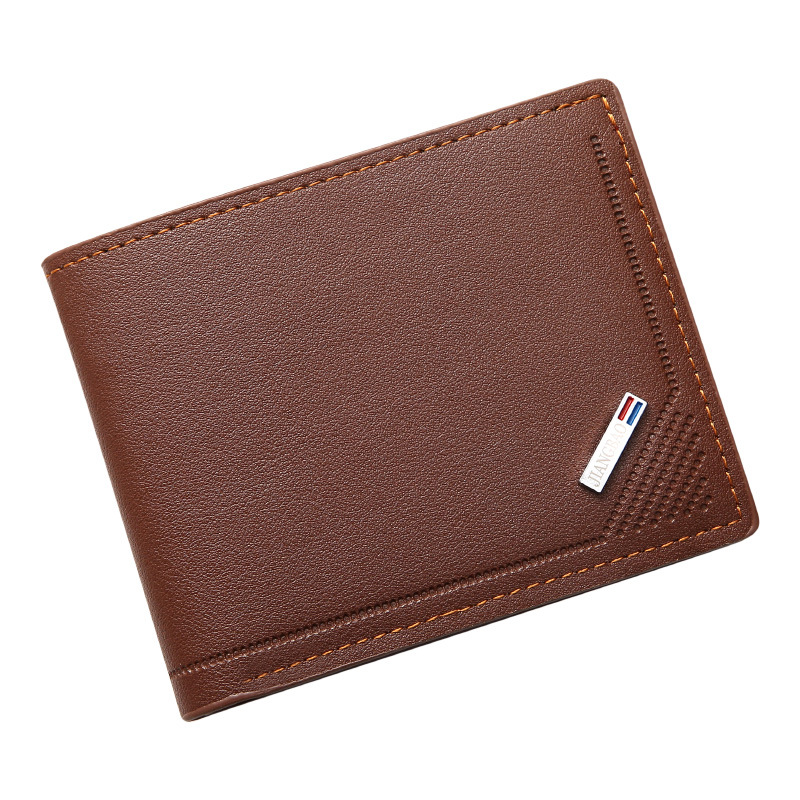 New Men's Wallet Short Wallet Men's Youth Fashion Thin Multi-Card Large Capacity Horizontal Business Soft Wallet