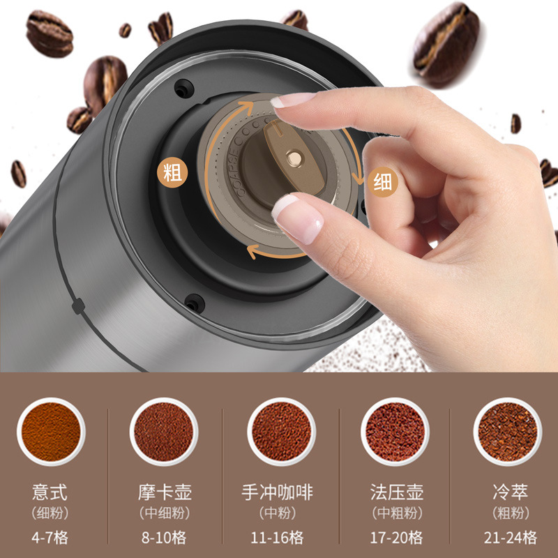 Factory Wholesale Coffee Grinder Cross-border Ceramic Core Grinder Rechargeable Electric Coffee Grinder