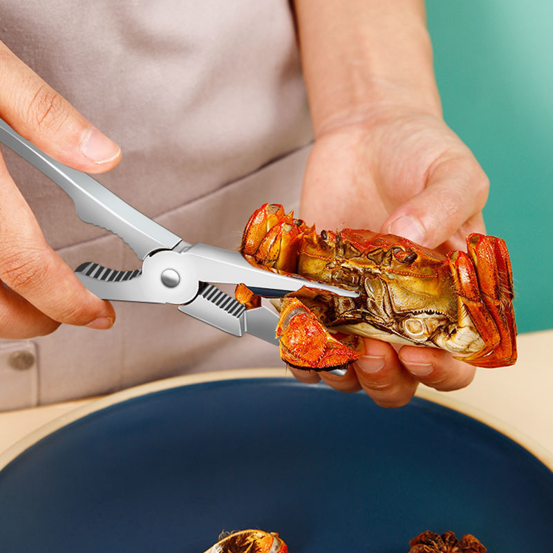 Eating Crab Artifact Crab Eight-piece Tool Household Zinc Alloy Crab Pliers Crab Shear Three-piece Set for Eating Hairy Crab and Crab