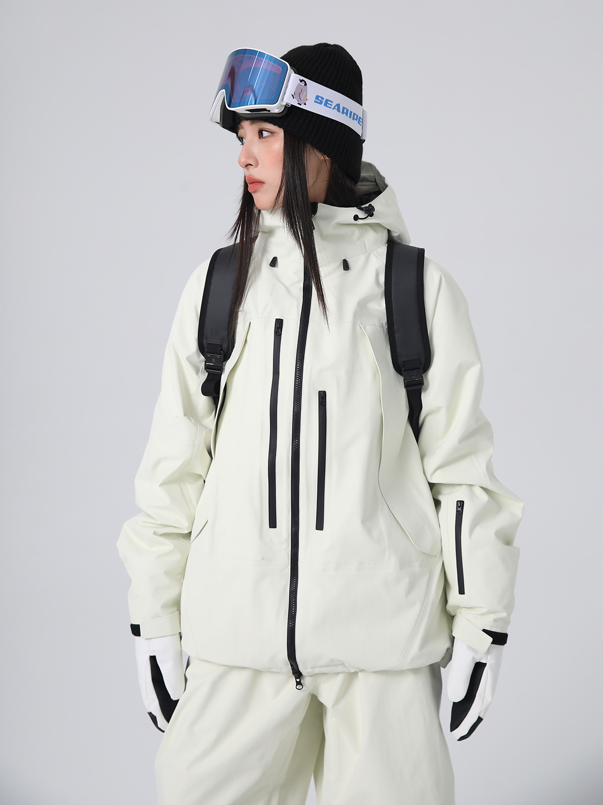 Xueyipai 25 New Snowboarding Clothing Women's Tops Plus Cotton 3L Waterproof Double-Board Men's Ski Clothing Equipment