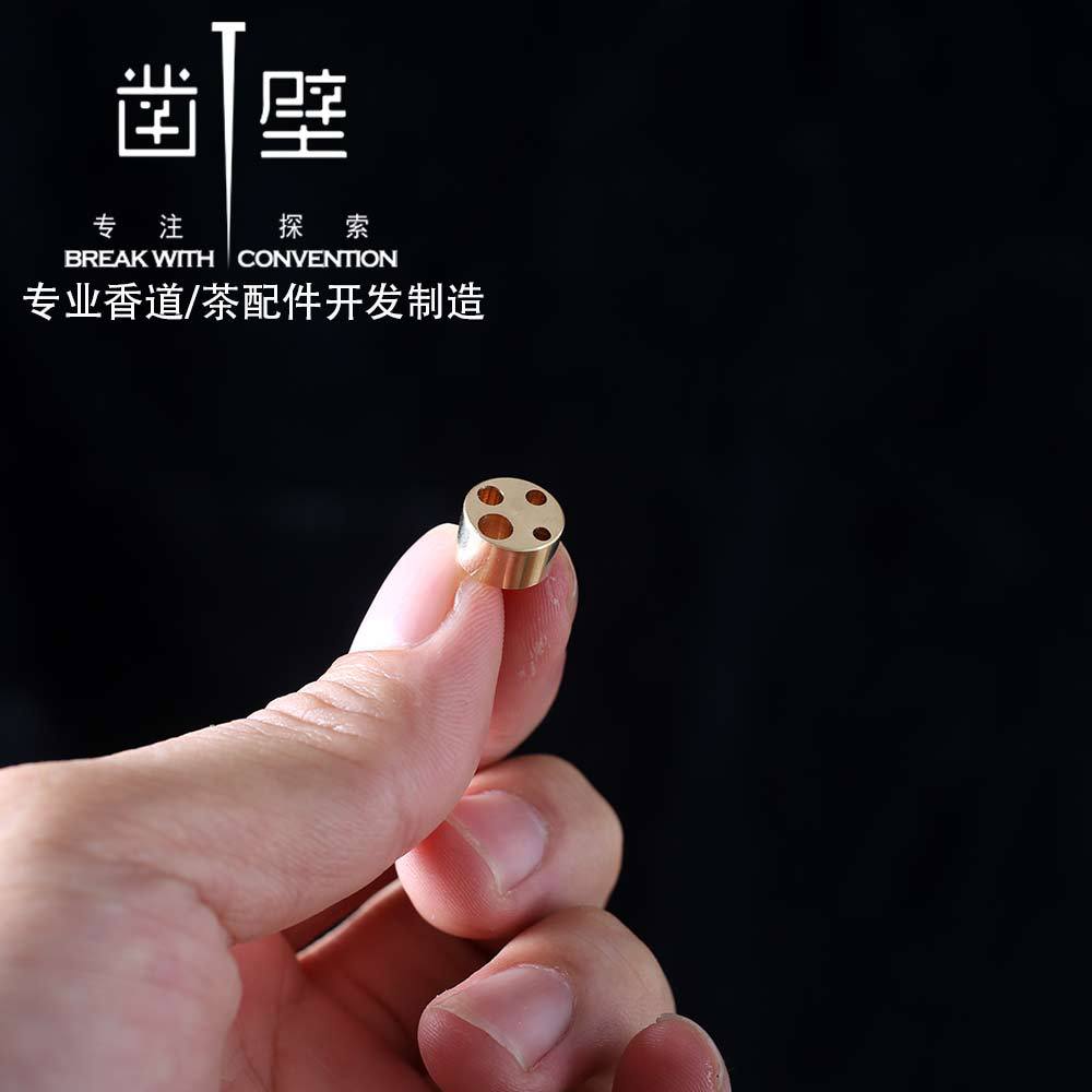 Factory wholesale brass incense fittings with screws matching four-hole incense DIY multi-function line incense burner incense holder