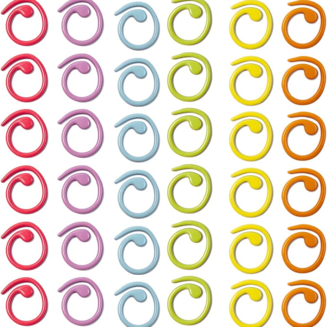 Crochet Loop Needle Color Metal Mark Buckle Spiral Metal Paint Mark Buckle Knitting DIY Tools