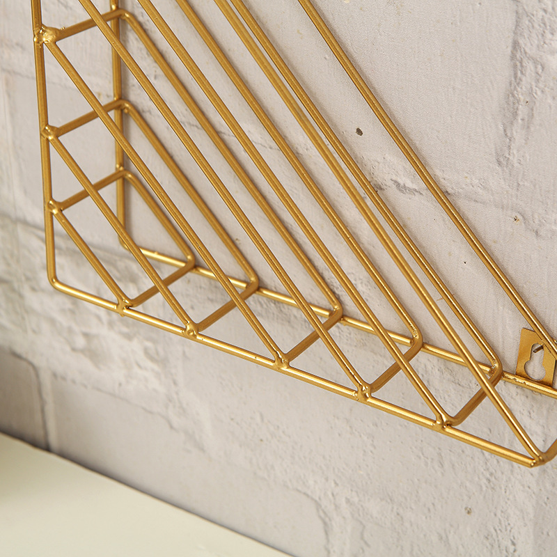 Wholesale Ins Iron Wall Hanging Bedroom Bookshelf Book and Newspaper Rack Children's Picture Book Rack Wall Display Rack Magazine Rack