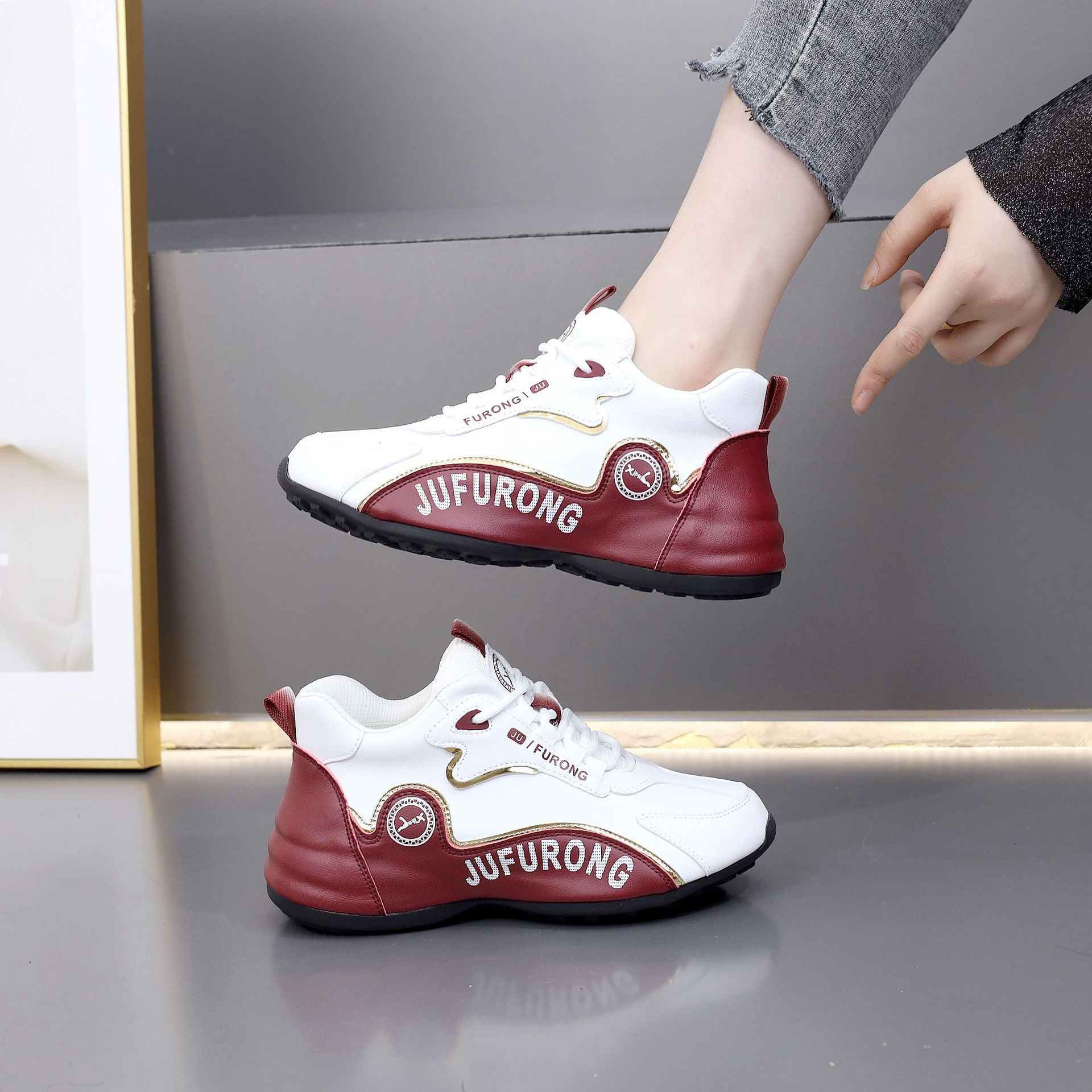 [Bottom shoes 9617] 2023 bottom height increasing daddy shoes couple's winter casual sports running fashion shoes