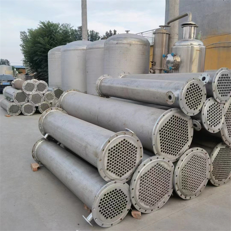 Ninety percent new stainless steel tube condenser multifunctional chemical equipment heat exchanger horizontal stainless steel condenser