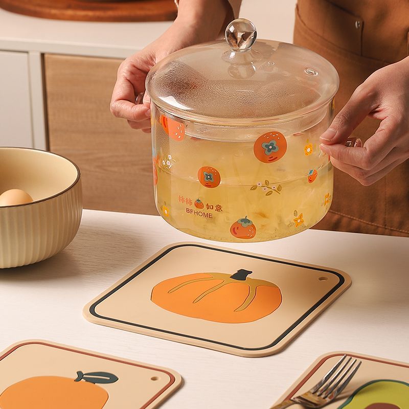 Heat Insulation Mat Anti-scalding Heat-resistant Household Bowl Mat Non-slip Silicone Dining Table Mat High-value Thickened Tea Cup Mat Hanging