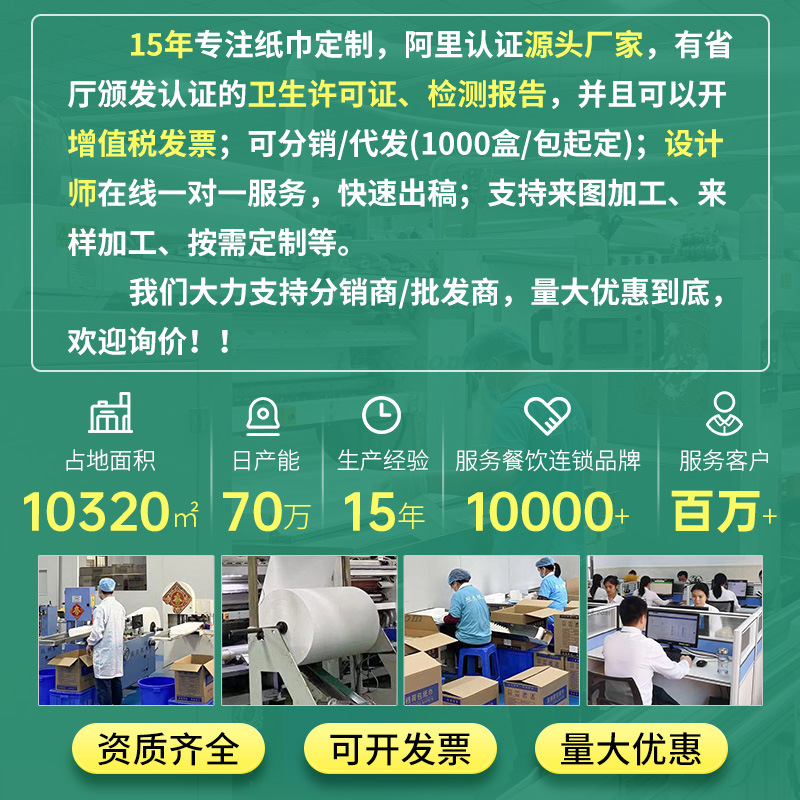 Bank Gas Station Business Advertising Boxed Paper Towel Customization Manufacturer Free Design and Printing Logo Paper Towel Customization