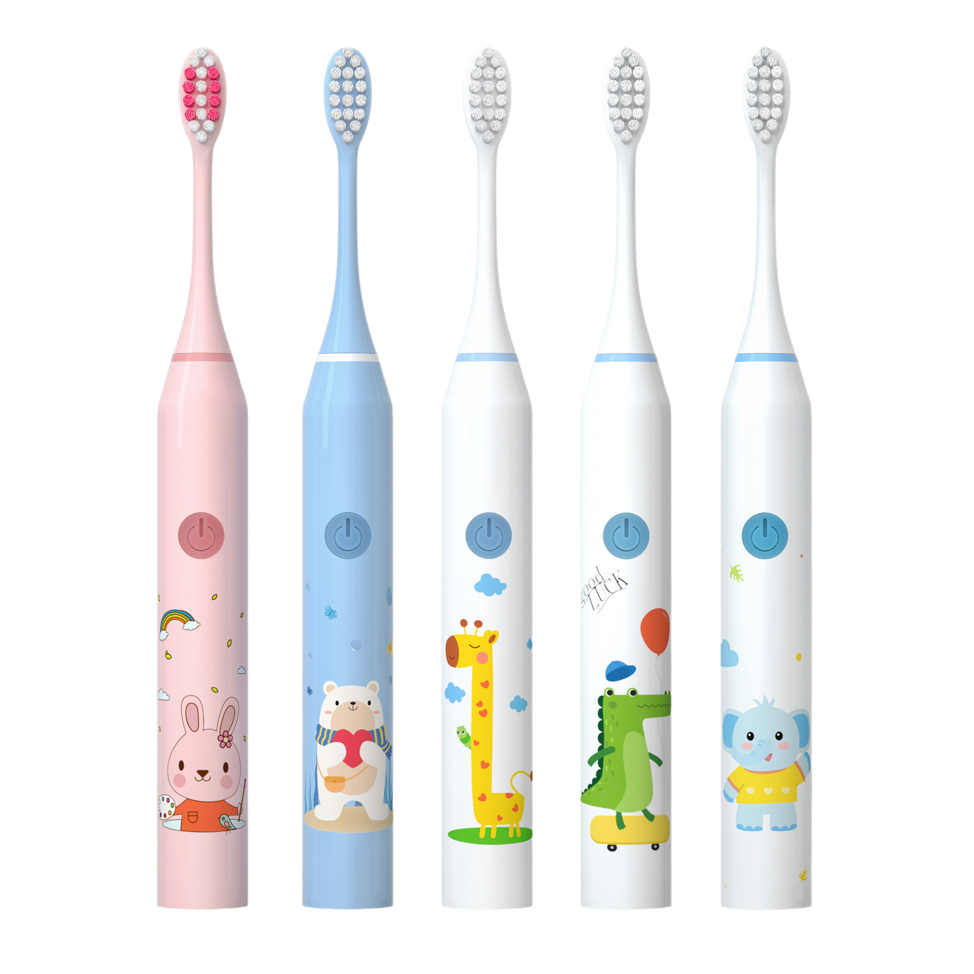 Children's Electric Toothbrush Wholesale Cute Cartoon Charging Toothbrush Soft Bristles Intelligent Timed Sonic Electric Toothbrush Gift
