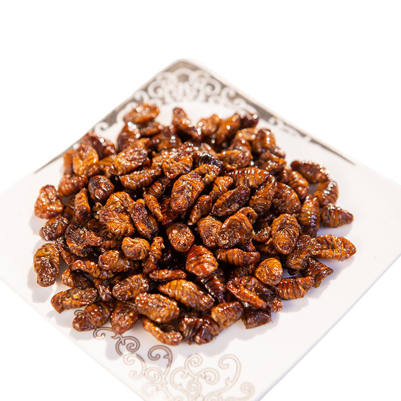 Ready-To-Eat Silkworm Chrysalis Ready-To-Eat Internet Celebrity Snacks Shandong Specialty Fried Crispy Crispy Silkworm Chrysalis Seeds Manufacturer Wholesale