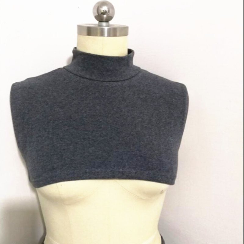 Зимний фальшивый воротник из чистого хлопка, вязаный, унисекс, с свитером, теплый, пуловер, защитный шарф