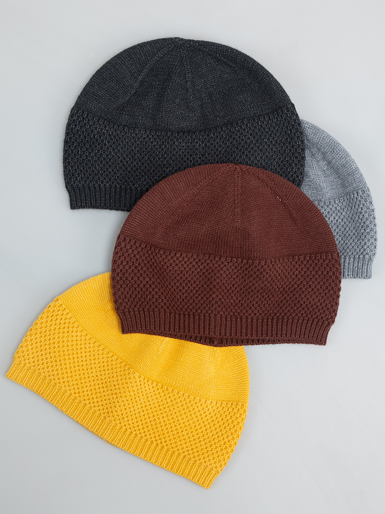 Monk Melon Hat Autumn Knitted Hat Monk Hat Monk Hat for Men and Women Monk Warm Elastic Wool Hat