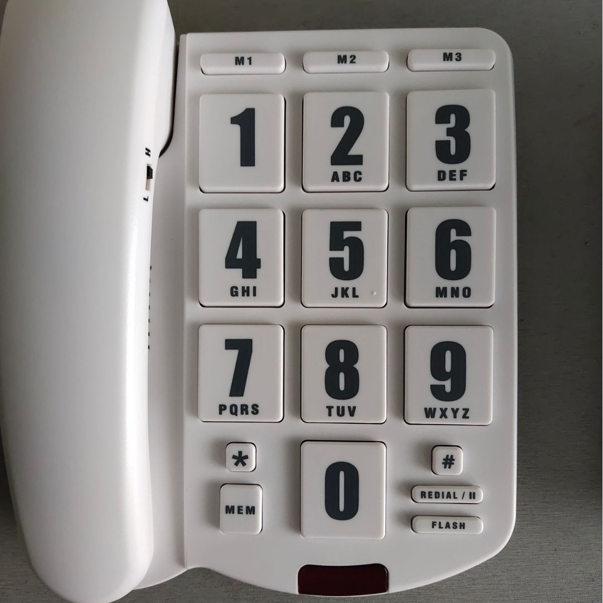 Телефон с большими кнопками PK3000 для пожилых людей, однонажатие, стационарный, для дома и офиса