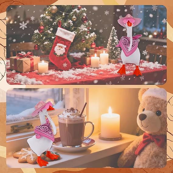 Desktop Little Goose Loose Powder Hat Glasses Clothes Set Cross-Border Duck Ornaments Non-Woven Small Hat Scarf Set