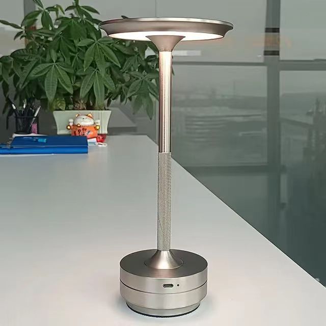Amazon Ufo Table Lamp Silver Gold Black Mini Rechargeable Small Aluminum Decorative Touch Switch Touch Dimming
