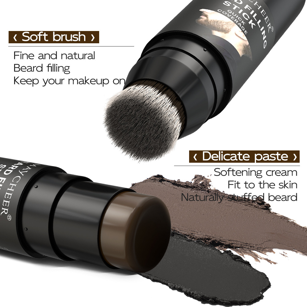 Maycheer Beard Color Replenishing Stick with Brush Head Two-In-One Waterproof Natural Thick Hair Filling Stick Cross-Border Export