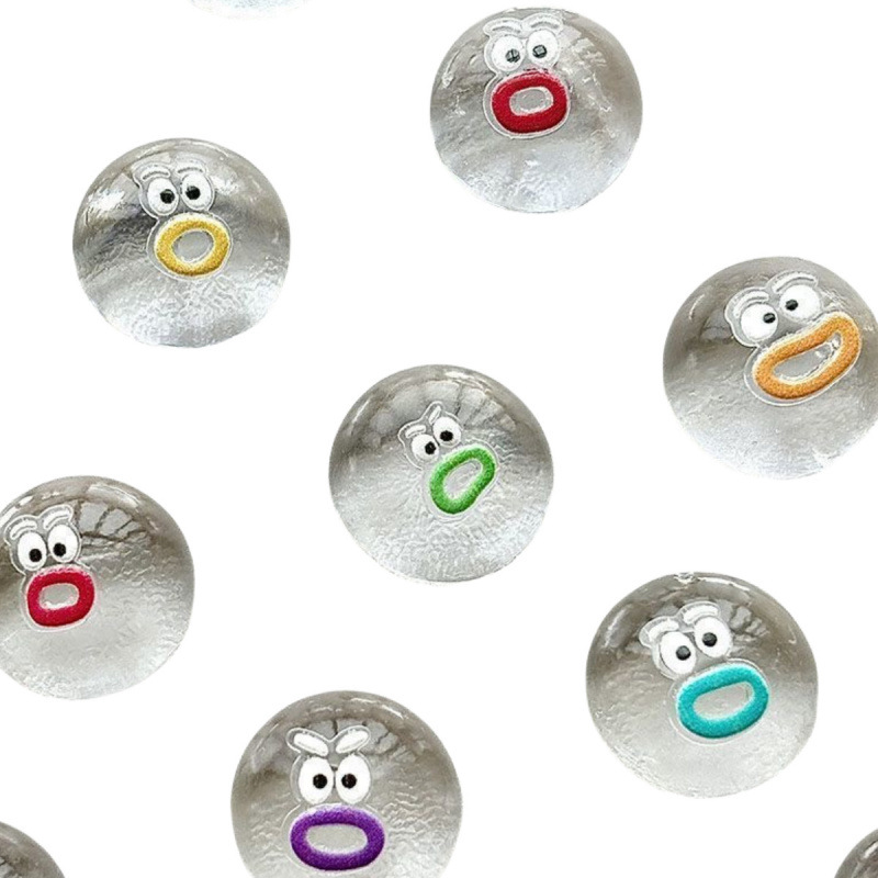 Handmade Trendy Transparent Expression Small Nose Squeeze Toy for Children Stress Relief Mini High-Value Squishy