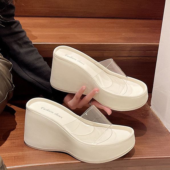 Korean-Style Elegant Lady Niche Design Shoes 2024 Internet Celebrity Non-Slip Shallow Mouth Trendy High-Value Slippers