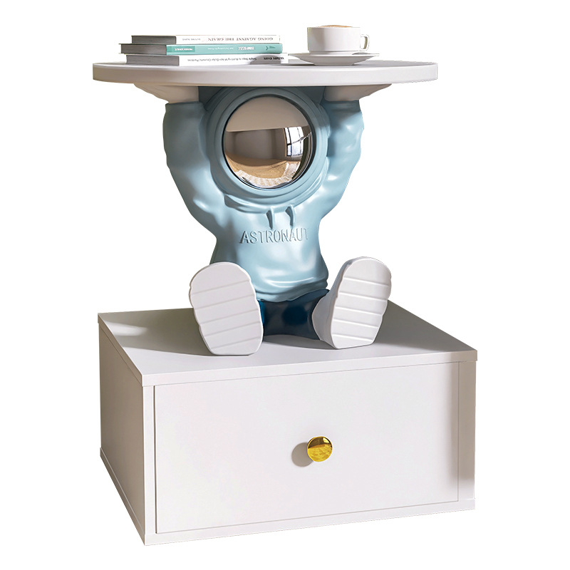 Children's Bedside Table Boys Astronaut Bedside Cabinet Sofa Integrated Coffee Table Creative Bedroom Storage Simple Storage Rack