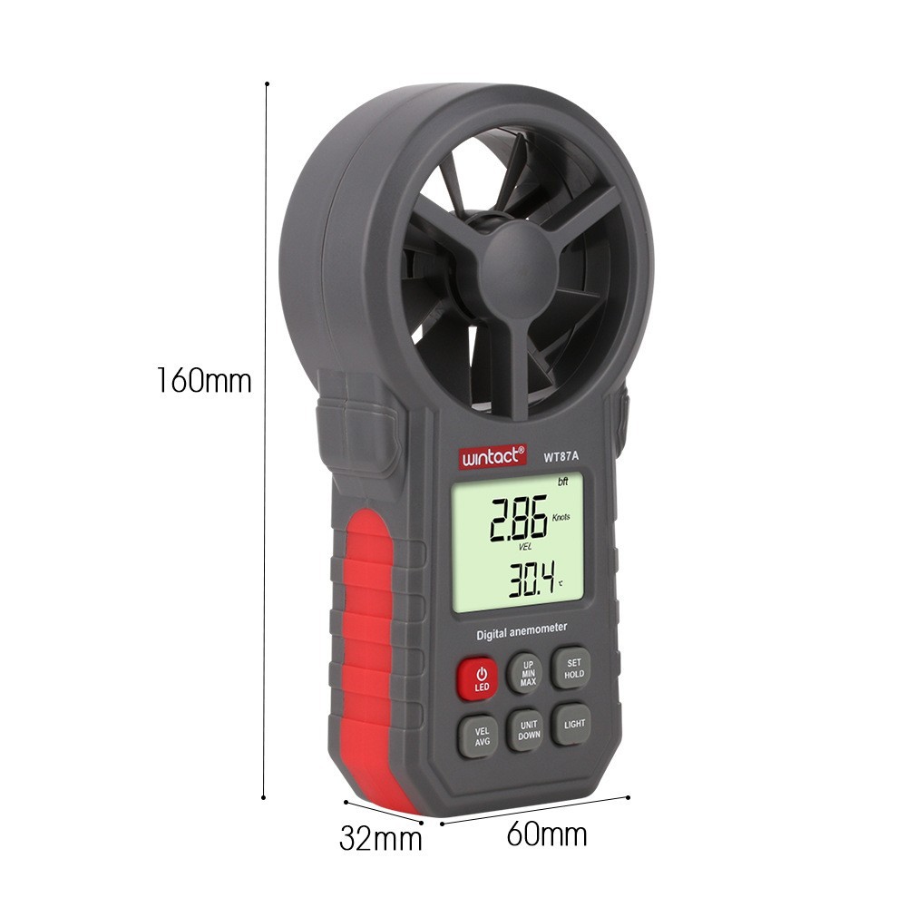Huitianyi digital anemometer anemometer handheld wind speed wind temperature measurement wind tester WT87A