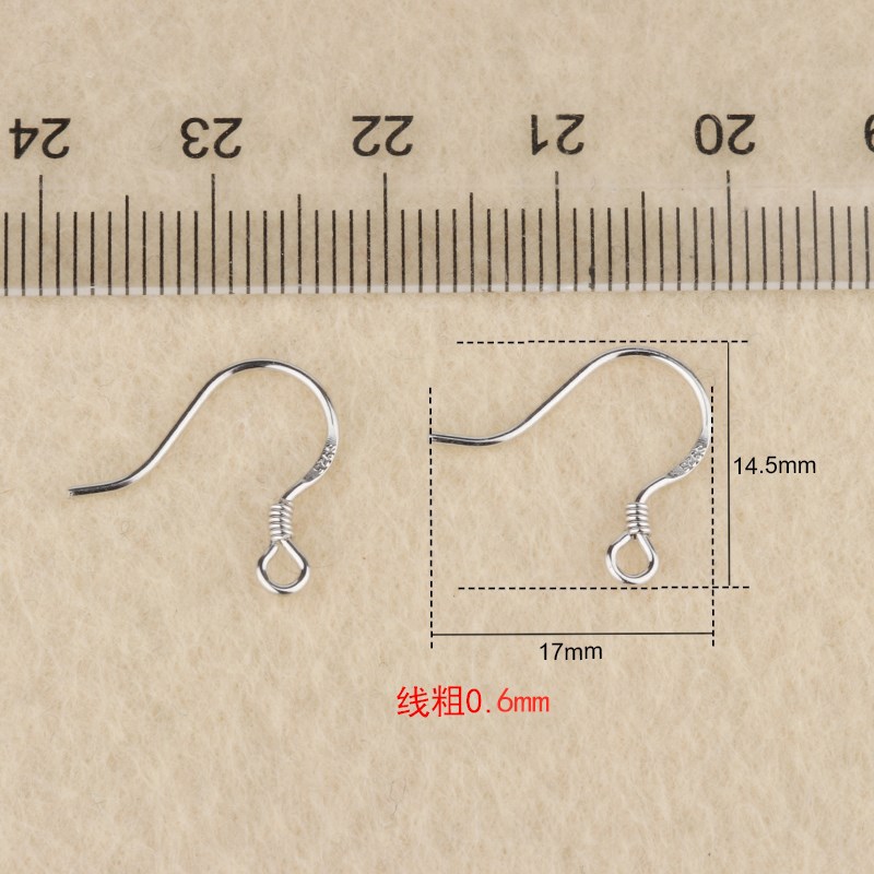 Sterling silver ear hook s925 silver jewelry jewelry ear hook silver hook earring jewelry accessories factory direct wholesale