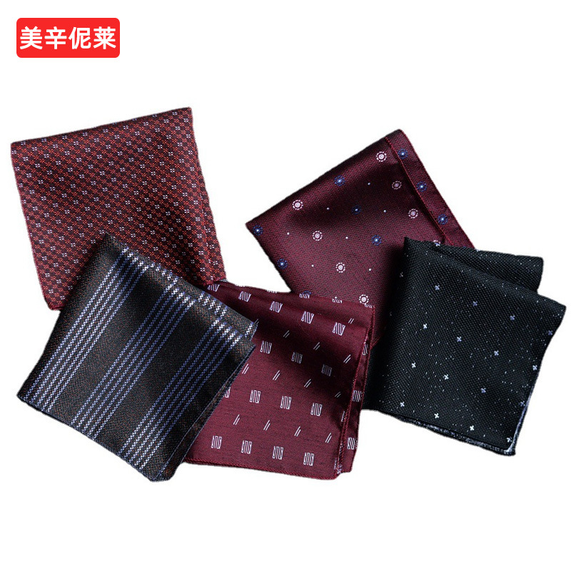 Men's Suit Pocket Scarf Handkerchief Factory Wholesale Banquet Business Dress Pocket Small Square Scarf Breast Scarf Male Accessories