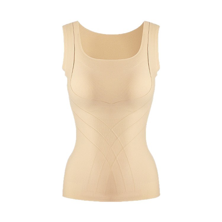 [Small Stove] Heart-Warming Time Machine Thermal Vest Underwear Women's New Style Comes with Breast Pad Seamless Slimming