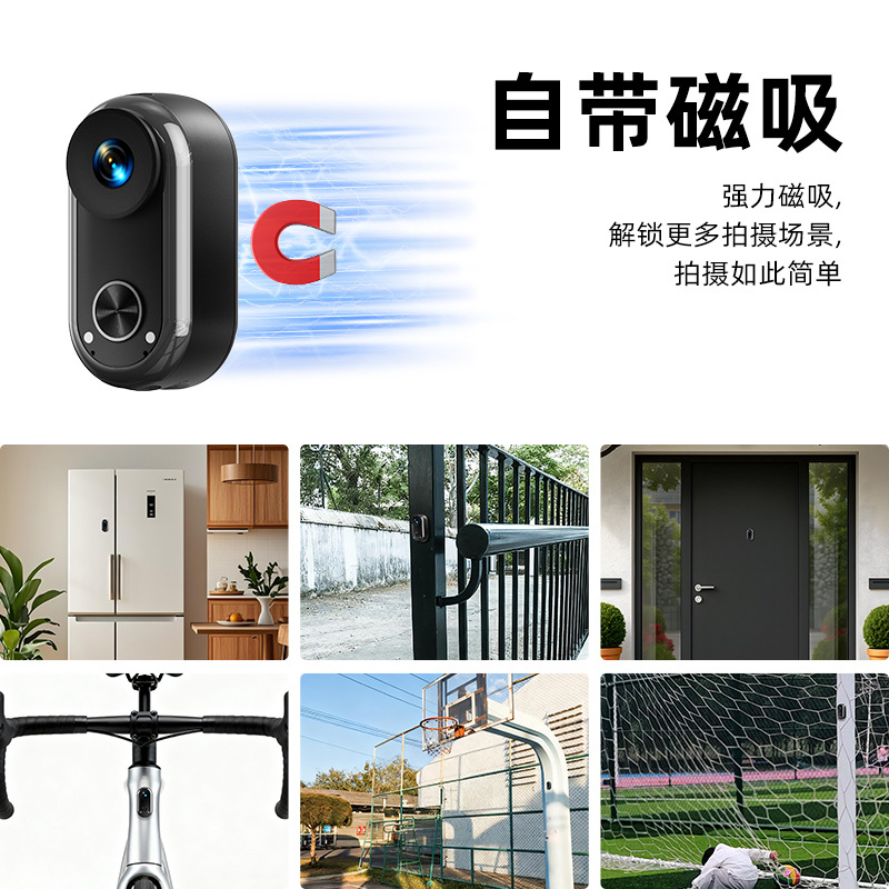 True 4K Thumb Camera Wifi Magnetic Hanging Neck First-Person Camera Fishing Diving Anti-Shake Underwater Camera