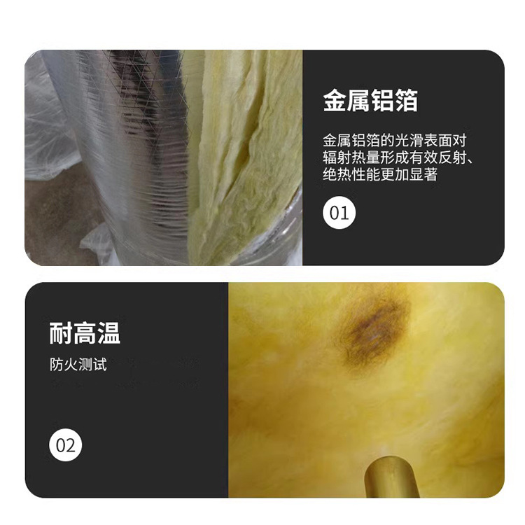 Soundproof Cotton Wall Glass Wool Roll Felt Bedroom Ktv Home Soundproof Panel Noise Reduction Sound-Absorbing Glass Wool Insulation Material