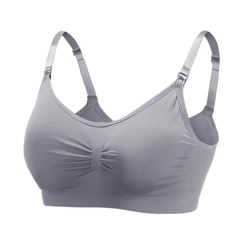 Pregnant Women's Wire-Free Front Buckle Large Size Nursing Bra Breastfeeding Adjustable Push-Up Seamless Bra Intimates Wholesale