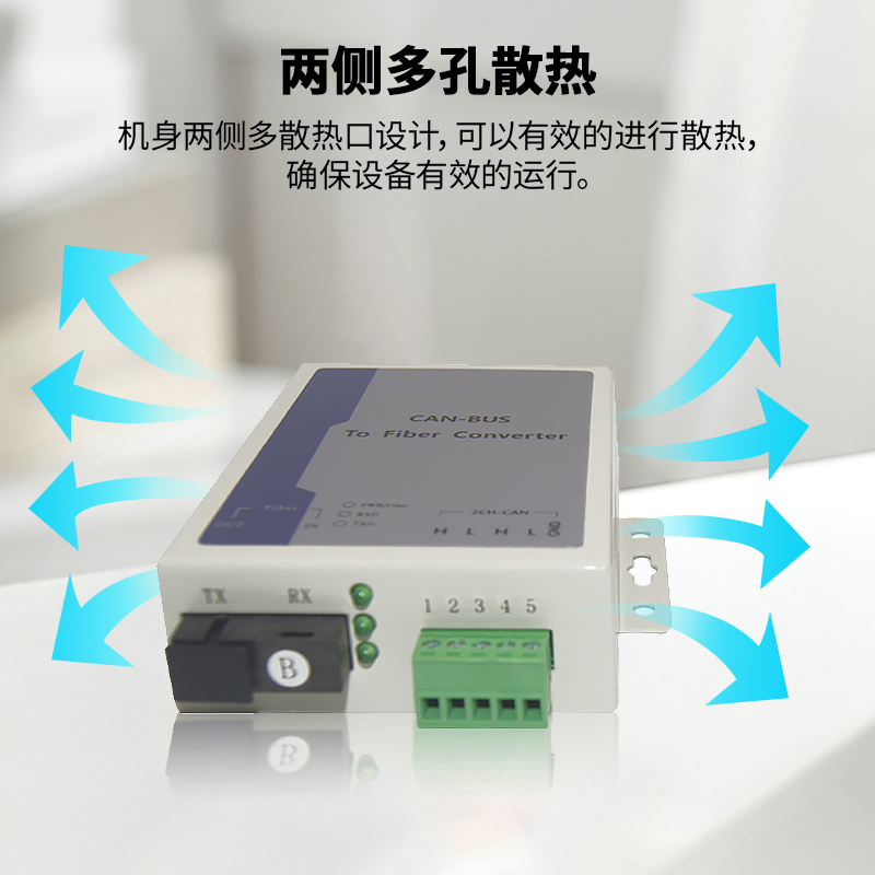 Can Fiber Converter Bus to 1-Way 2-Way Rs485 Data Optical Transceiver 1 Pair 20 Km Plug and Play